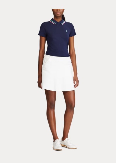 Polos Ralph Lauren Mujer Azul Marino / Blancos - Tailored Fit Stretch Golf - MSUOC9231